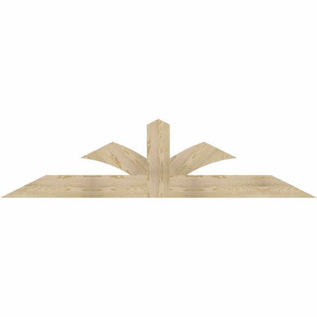 Ekena Millwork Richland Rough Sawn Timber Gable Bracket, Douglas Fir, 84"W x 21"H x 2"D x 6"F, 6/12 Pitch GBW084X21X0206RIC00RDF